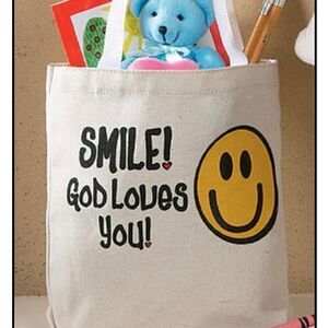 Smile God Loves You Mini Tote Bag